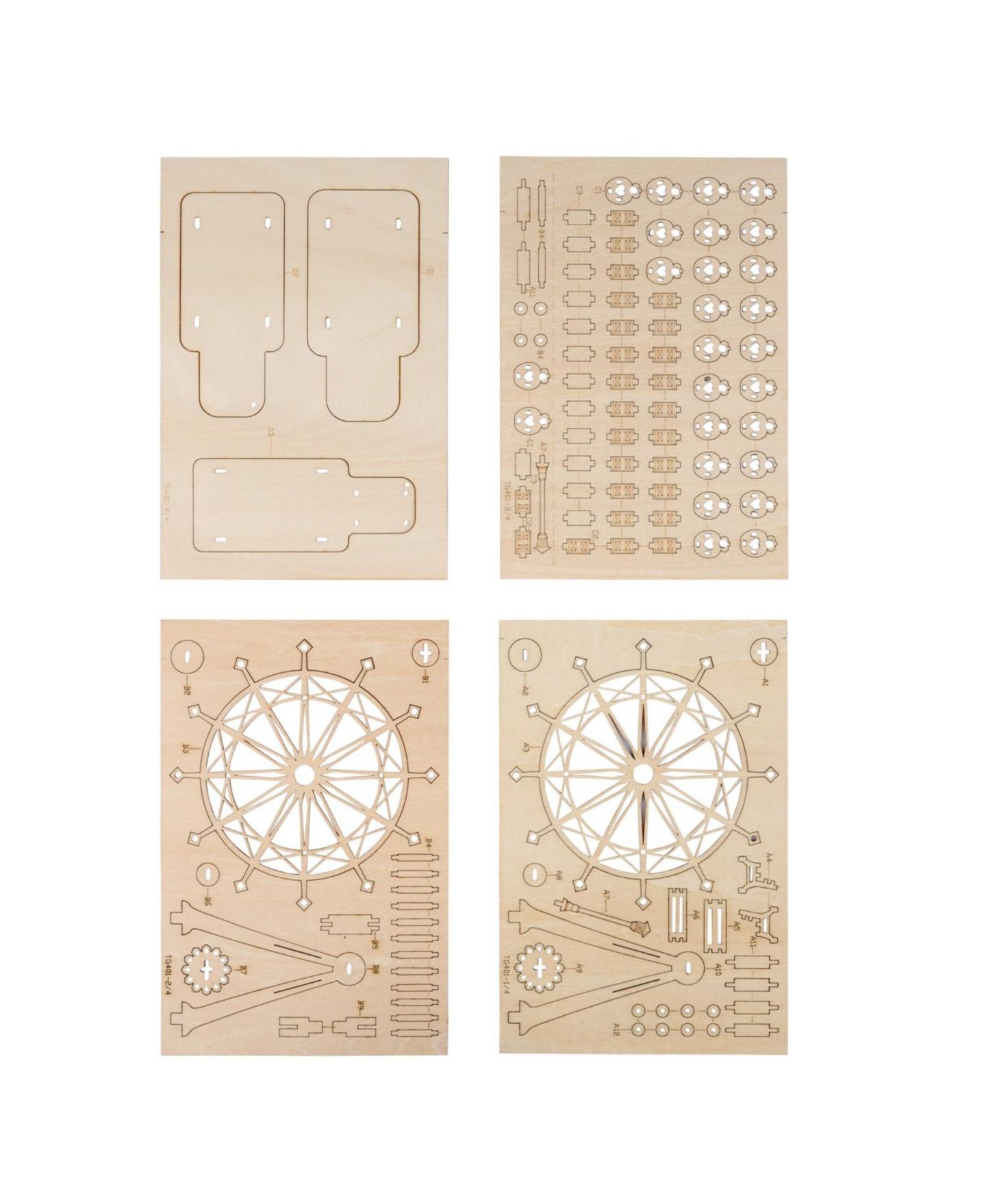 Детские конструкторы Flash Popup Ferris Wheel 120-Piece 3D Wood Puzzle, Ages 8+, цвет: Open Miscellaneous — фото 4