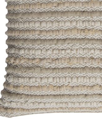 Striped Polyester Filled Decorative Pillow, 20" x 20"