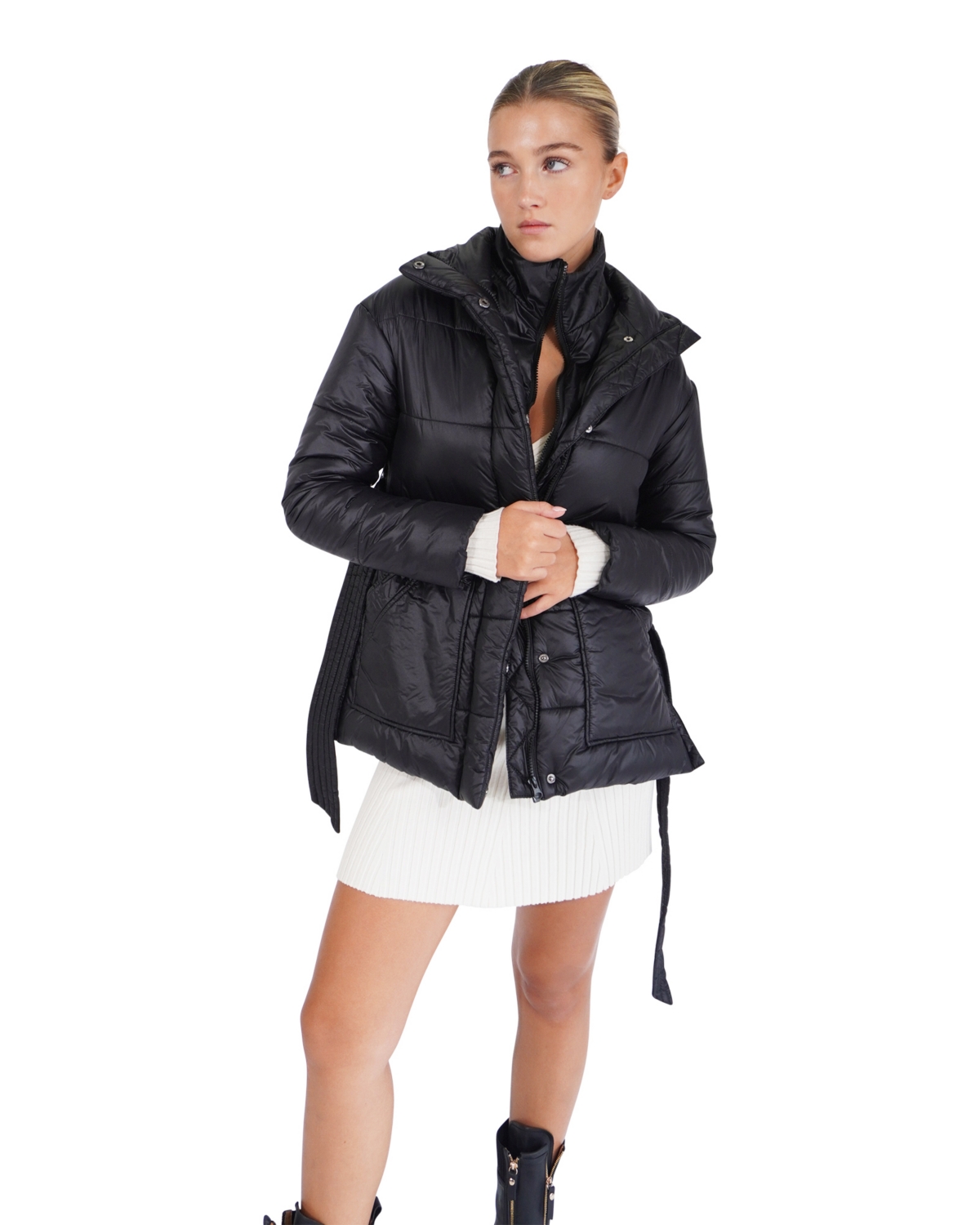 Belle & Bloom Women's Moonrise Belted Puffer Jacket