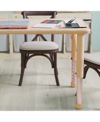 23.625"W X 47.25"L Rectangular Plastic Height Adjustable Activity Table