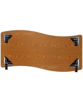 Mobile 26"W X 60"L Rectangle Wave Flexible Collaborative Adjustable Activity Table