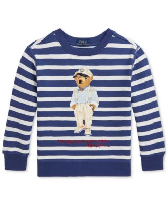 Polo Ralph Lauren - Toddler & Little Boys Striped Polo Bear Fleece Sweatshirt