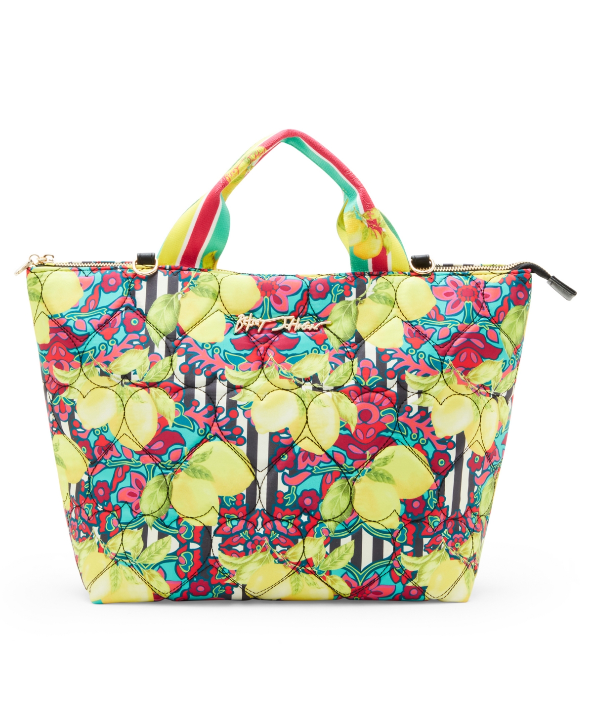 Shop Betsey Johnson Fresh N Fruity Insulated Cooler Tote In Yellow