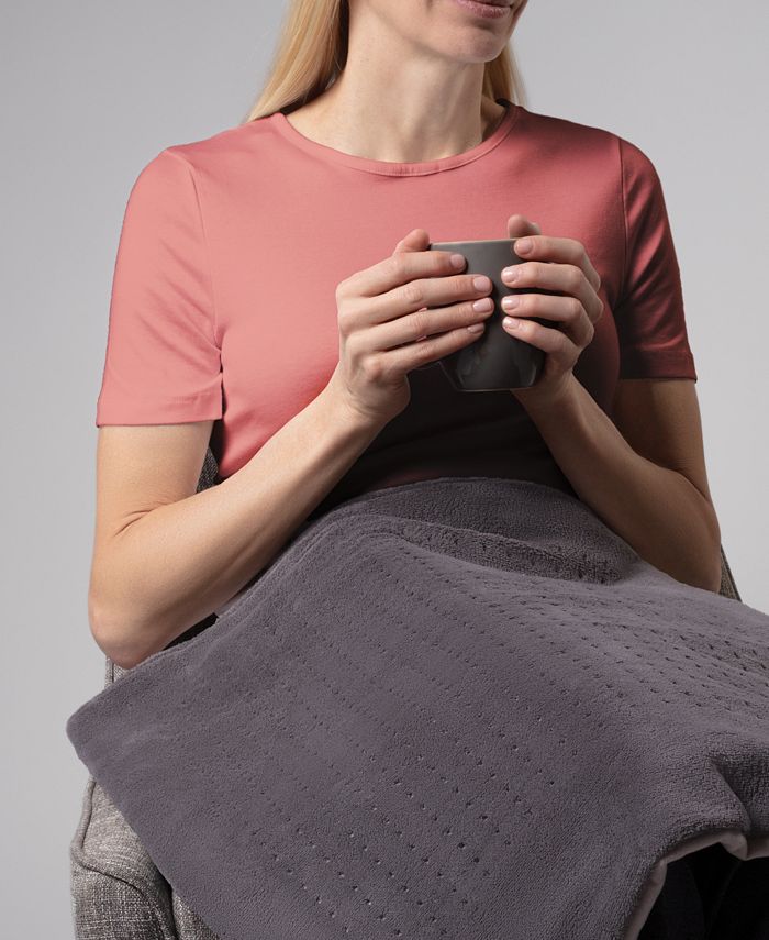 Sharper Image Calming Heat Massaging Weighted Heating Pad XXL Wide