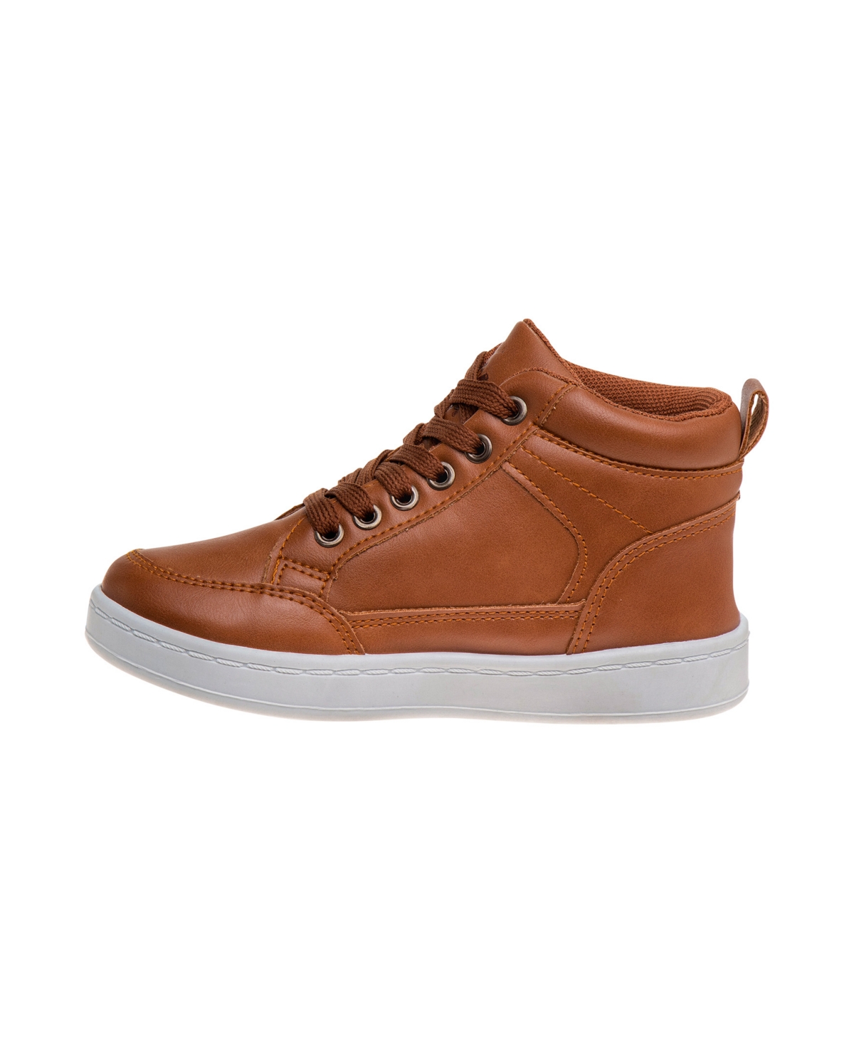 Shop Beverly Hills Polo Club Little And Big Boys High-top Casual Sneakers In Tan