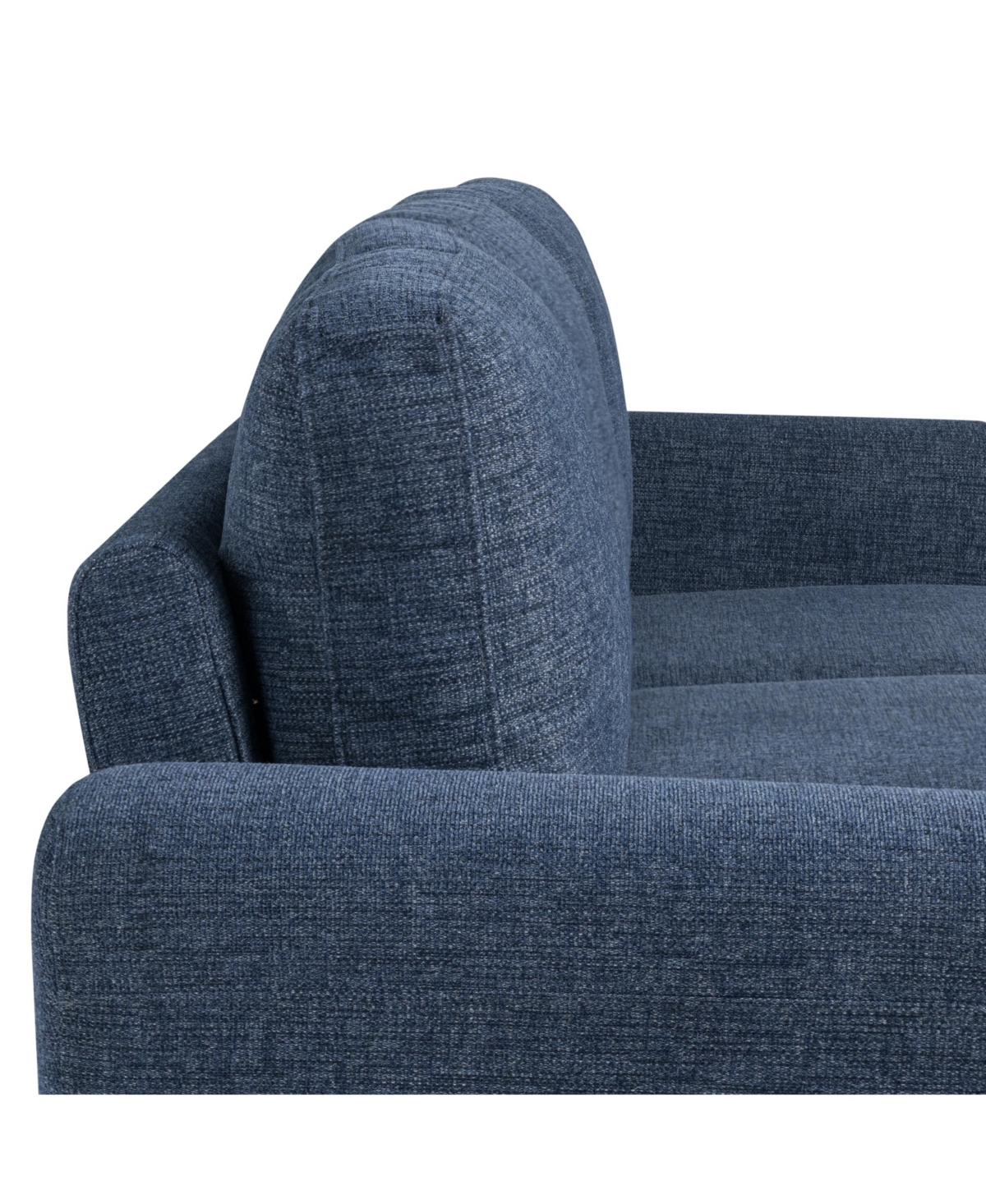 Shop Lifestyle Solutions 80.3"w Polyester Microfiber Sofa With Rolled Arms In Blue