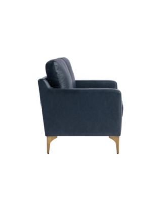 55.5"W Faux Leather Francis Loveseat