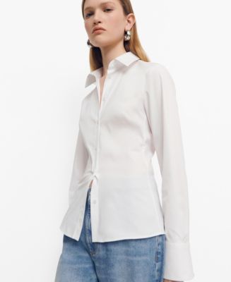 MANGO Women's Fitted Cotton Shirt - Macy's