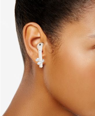 Silver Plated Ear bud Holder Earring