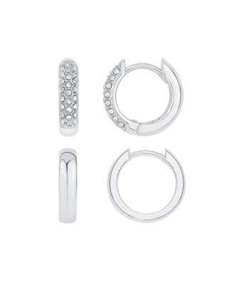 Crystal Duo Set Hoop Earrings