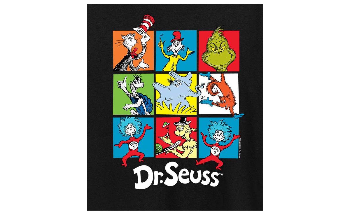 Hybrid Apparel Trendy Plus Size Dr. Seuss Graphic T-shirt In Black