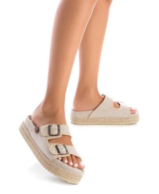 Women's Suede Flat Sandals By XTI