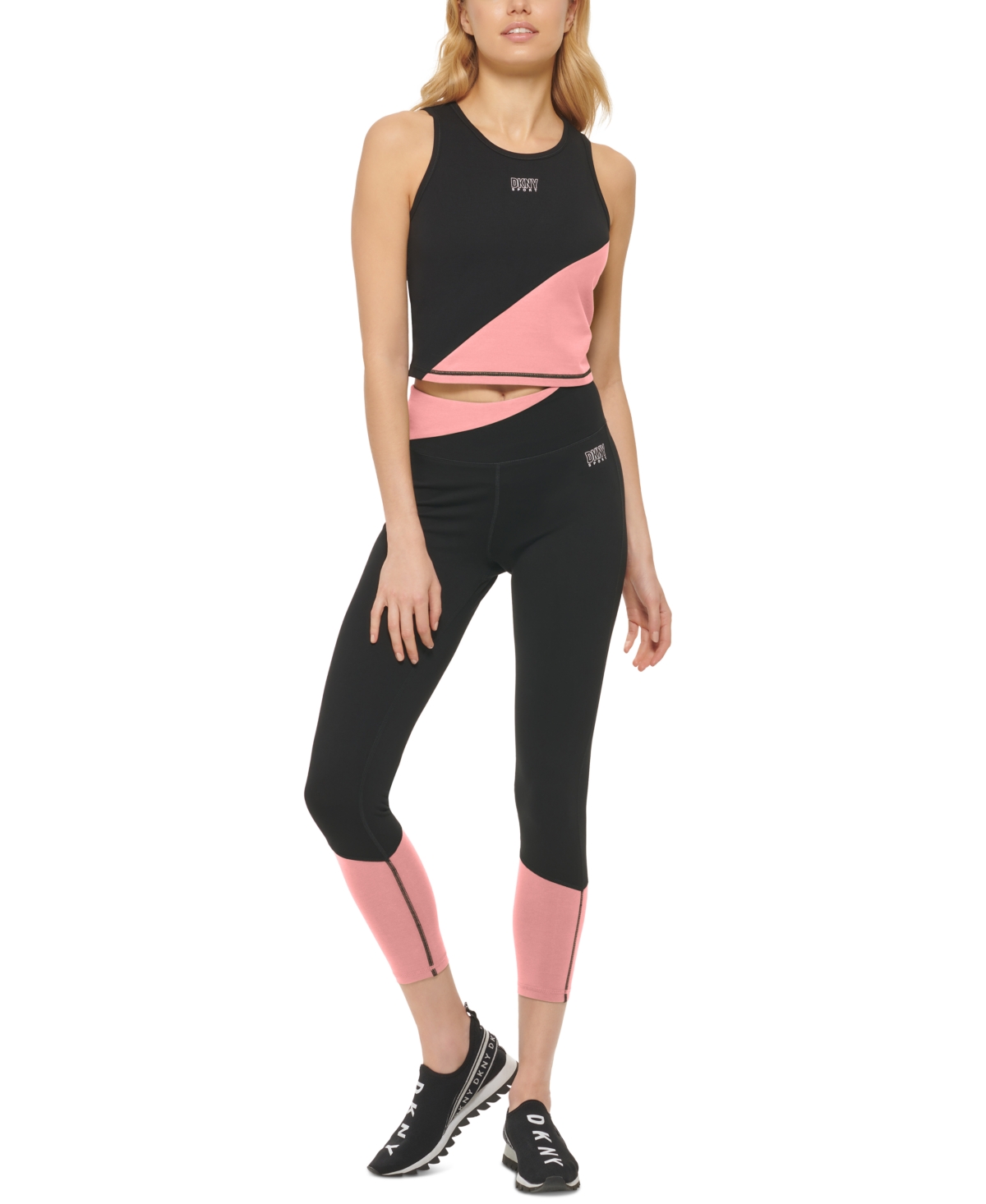 Dkny Women's Colorblocked Cropped Tank Top