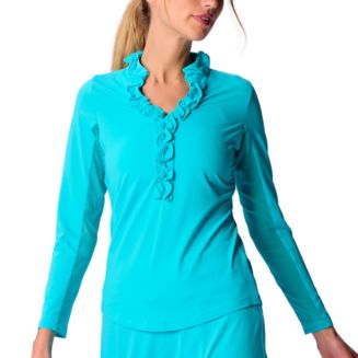 売れ筋商品|||スタイルアンドコー カットソー トップス レディース Women's Printed Long-Sleeve Ruffle-Neck Blouse, Exclusively at Macy's Patchwork Print Style & Co Women's Printed Split Neck Ruffle Trim Long