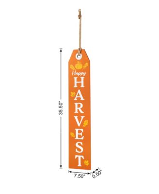 35.5"H Fall and Halloween Wooden Reversible Tag Porch Sign