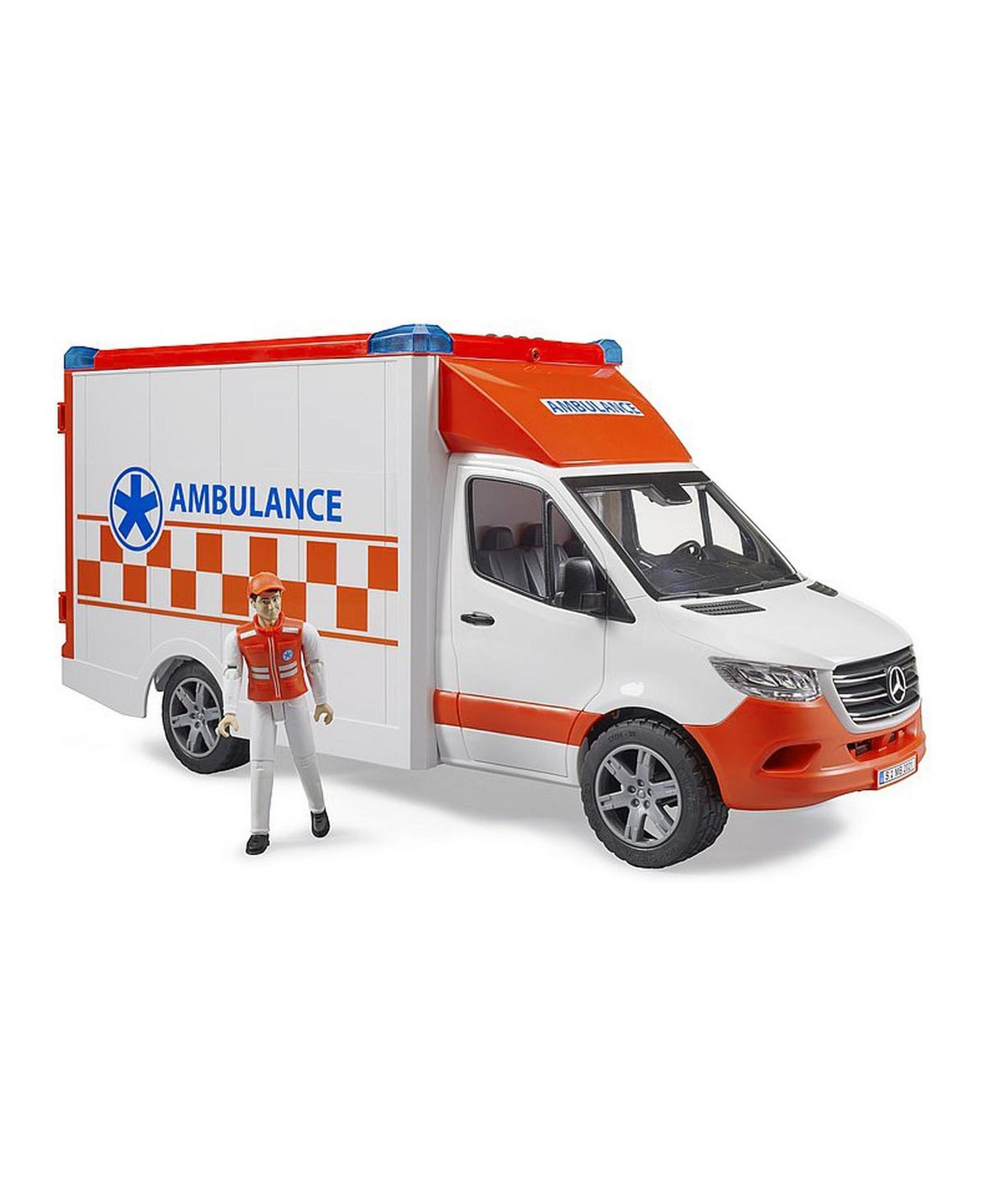 Детская игрушка Bruder 1/16 Mercedes-Benz Sprinter Ambulance with Driver by Mercedes-Benz Sprinter Autotransporter with Roadster — фото 3