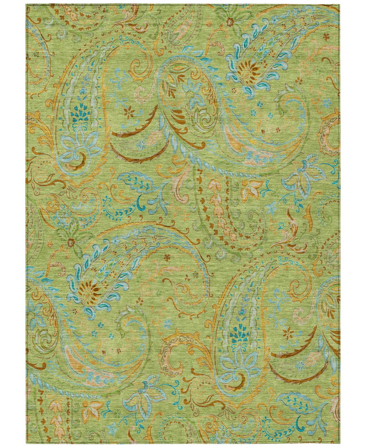 Shop Addison Chantille Machine Washable Acn533 2'6x3'10 Area Rug In Lime