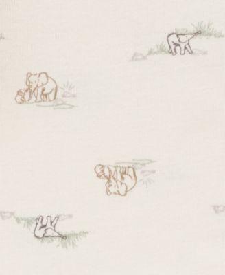 Baby Short-Sleeve Elephants Bodysuits, Pack of 5