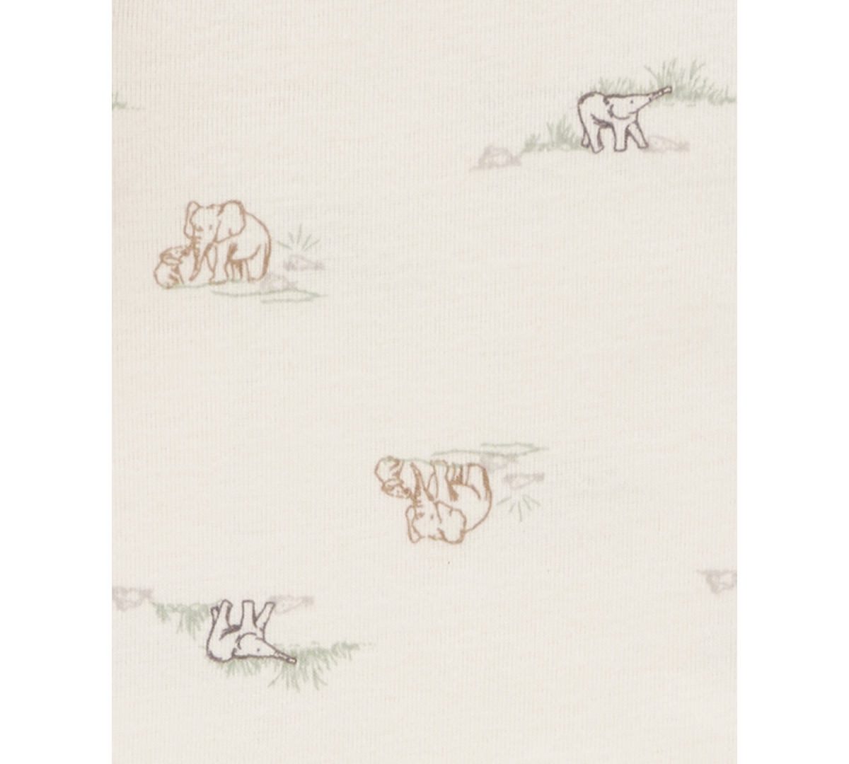 Carter's Baby Short-sleeve Elephants Bodysuits, Pack Of 5 In Ivory,grey
