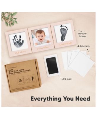 Fond Inkless Baby Handprint and Footprint Kit for Newborn Boys & Girls, Dog Paw Print Kit, Baby Gift