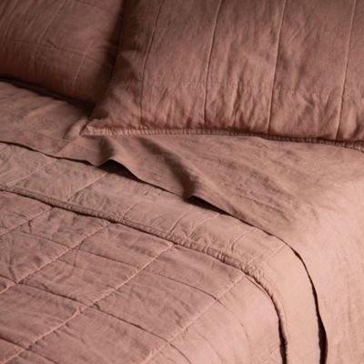French Linen Quilted Sham Set - King