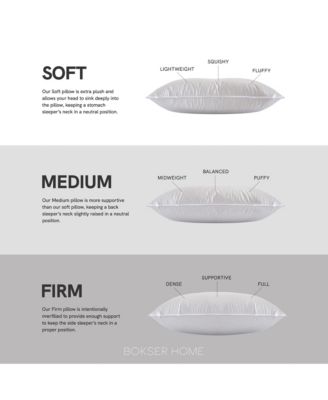 Soft 700 Fill Power Luxury White Duck Down Bed Pillow - Standard/Queen