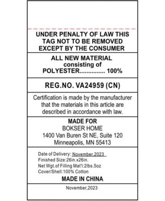 2 Pack - 26" x 26" Euro Down Alternative Throw Pillow Insert