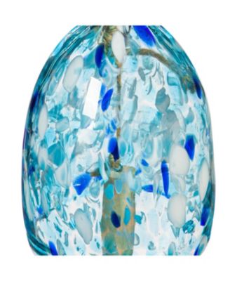 Art Glass Speckle Light Blue Bell Chime