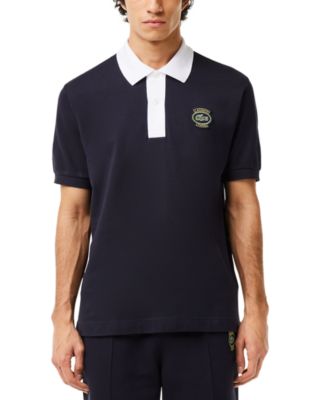 Lacoste - Men's Ribbed Short Sleeve Logo Polo Shirt