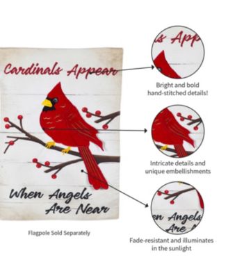 Flag When Angels Are Near Garden Linen Flag