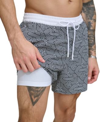 DKNY - Men's Core Logo Stretch 5" Volley Shorts