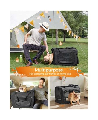 Travel Pet Carrier with Collapsible Design for Compact Storage and Transport