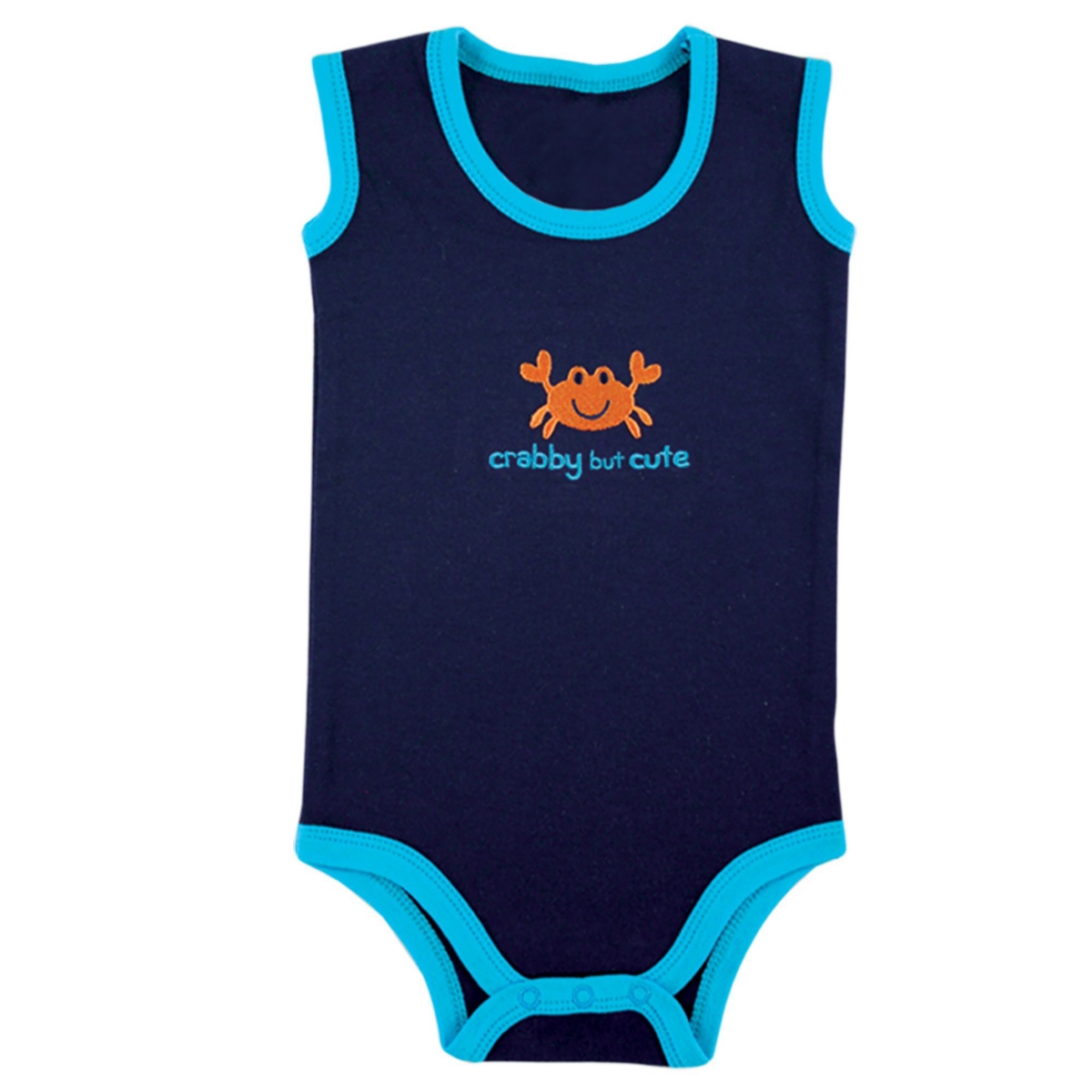 Luvable Friends Baby Boys Sleeveless Cotton Snap-Crotch Undershirts