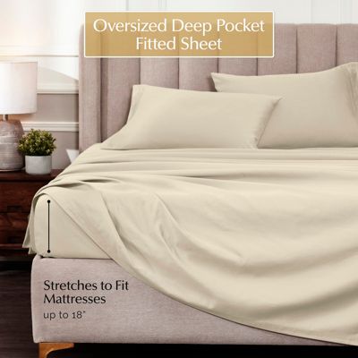 Solid Deep Pocket 1000-TC Egyptian Cotton 4 Piece Sheet Set, California King