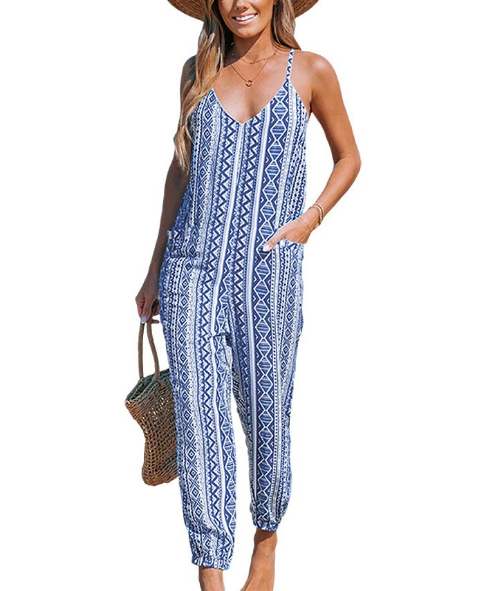 CUPSHE Women's Forest Green Halterneck Keyhole Wide Leg Jumpsuit - Macy's
