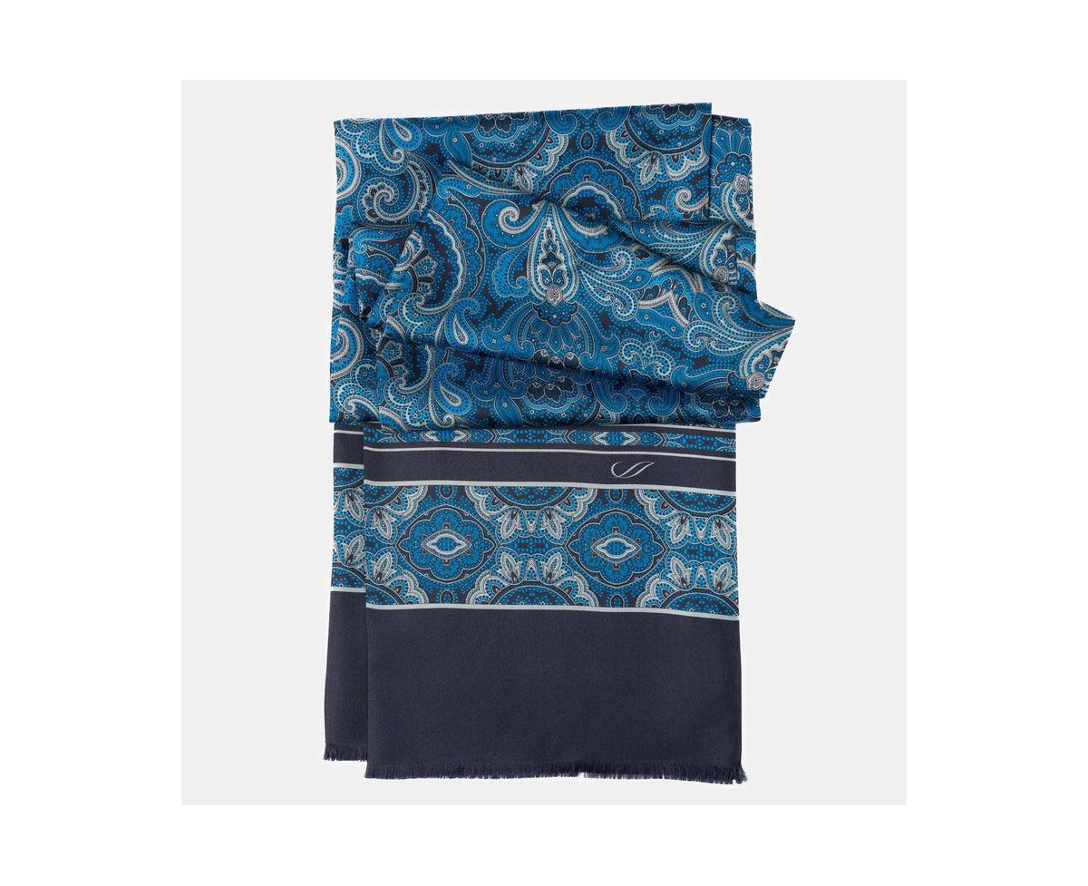 Men's Ferrara - Silk Scarf for Men - Blue
