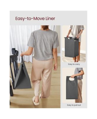 Laundry Hamper, Laundry Sorter With 2 Pull-out And Removable Bags, 2 Shelves, For Laundry Room