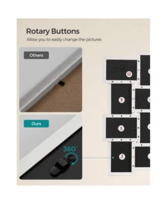 12-Opening Photo Collage Frame with Glass Cover for Multiple Picture Display