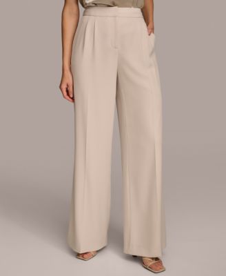 Donna Karan Women's Pleated Wide-Leg Pants - Macy's