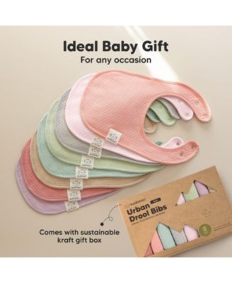 8pk Quin Baby Bibs for Drooling and Teething, Cotton Drool Bibs, Newborn Baby Boys, Baby Girls Bibs