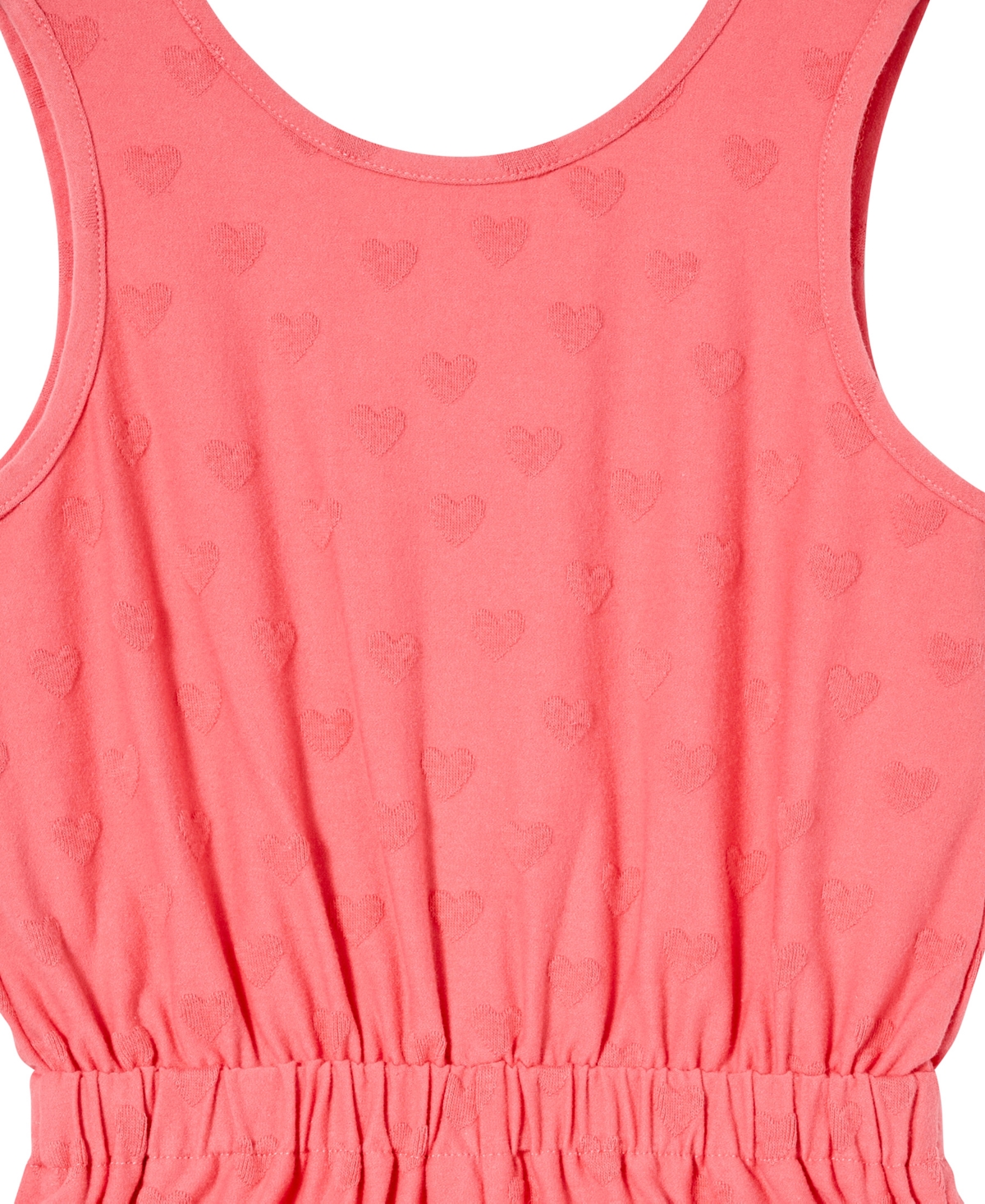 Shop Cotton On Little Girls Romy Playsuit One Piece In Orange Coral Heart Texture