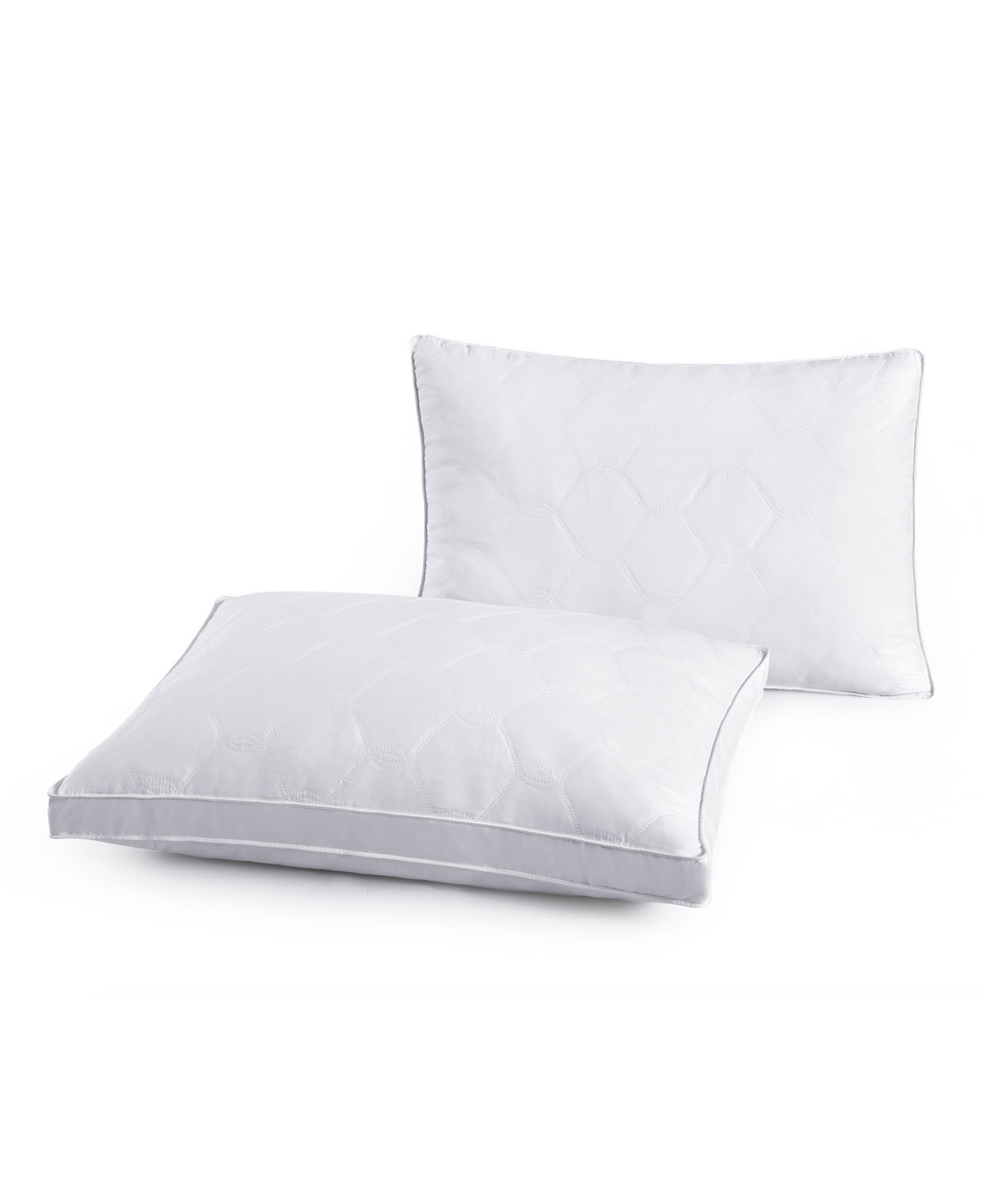 Unikome Medium Density Goose Feather Gusset 2-pack Pillows, King In White