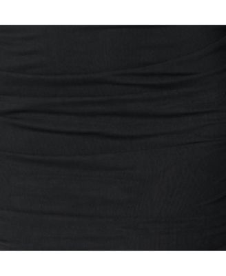 Women's Button Detail Mesh Midi Dress