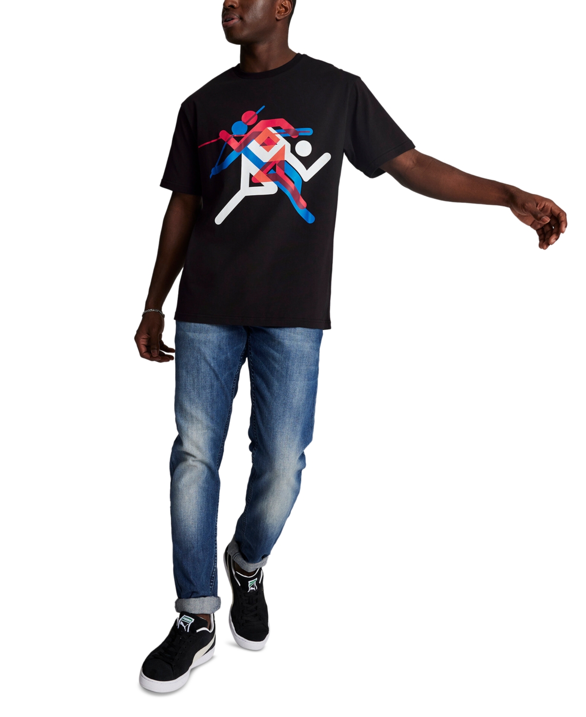 Puma Men's Short-Sleeve Graphic T-Shirt - Puma Black-puma Red