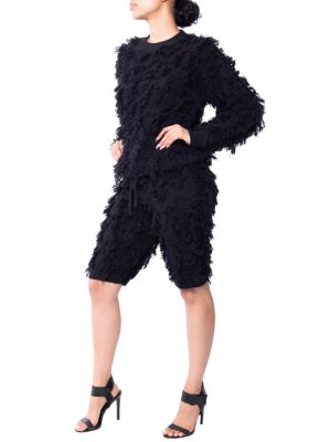 Облегающие шорты-свитера в стиле фьюжн