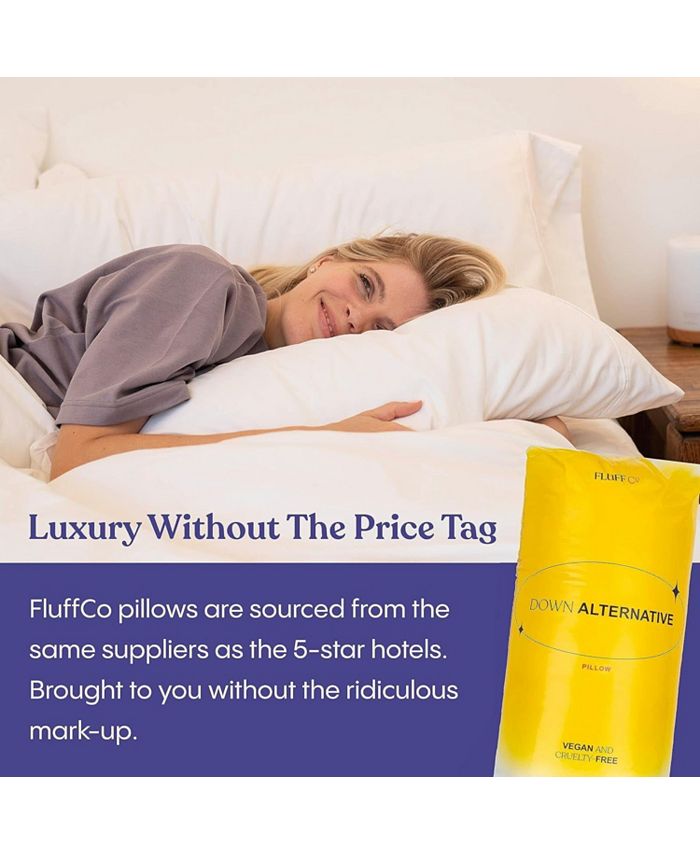 FluffCo Down Alternative Classic Hotel Pillow King Soft Macy's