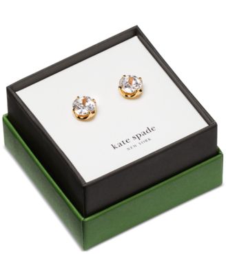 kate spade new york Gold-Tone Cubic Zirconia Flower Stud