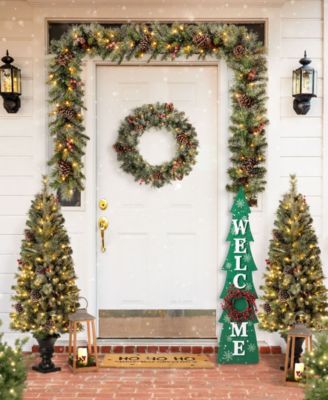 42"H Christmas Wooden "WELCOME" Christmas Tree Porch Sign