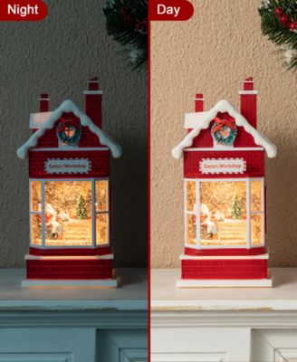 10.5"H Lighted Santa's Workshop Waterglobe