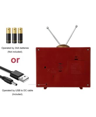 7.5"L Lighted TV with Snowman Waterglobe